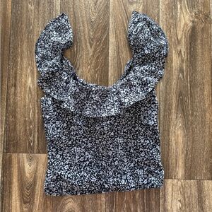 Abercrombie & Fitch Blue Floral Blouse